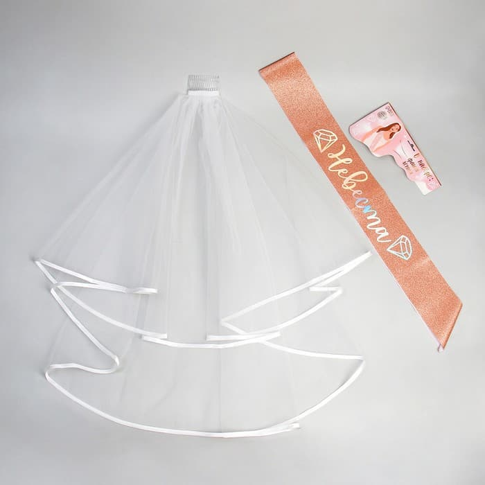 Карнавальный набор «Невеста», вуаль, лента