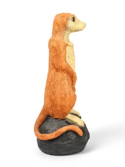 Садовая фигура из полистоуна «Большой сурикат на камне», 60×24×22 см