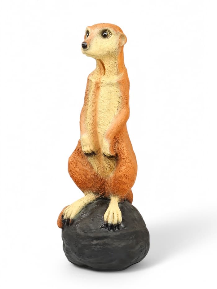 Садовая фигура из полистоуна «Большой сурикат на камне», 60×24×22 см