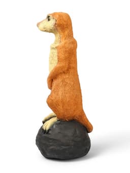 Садовая фигура из полистоуна «Большой сурикат на камне», 60×24×22 см