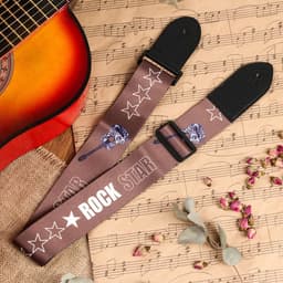 Ремень для гитары Stars, 60-117×5 см, коричневый