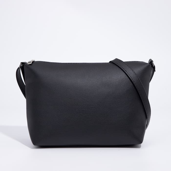 Сумка женская кросс-боди на молнии, 25×8×19 см, чёрная