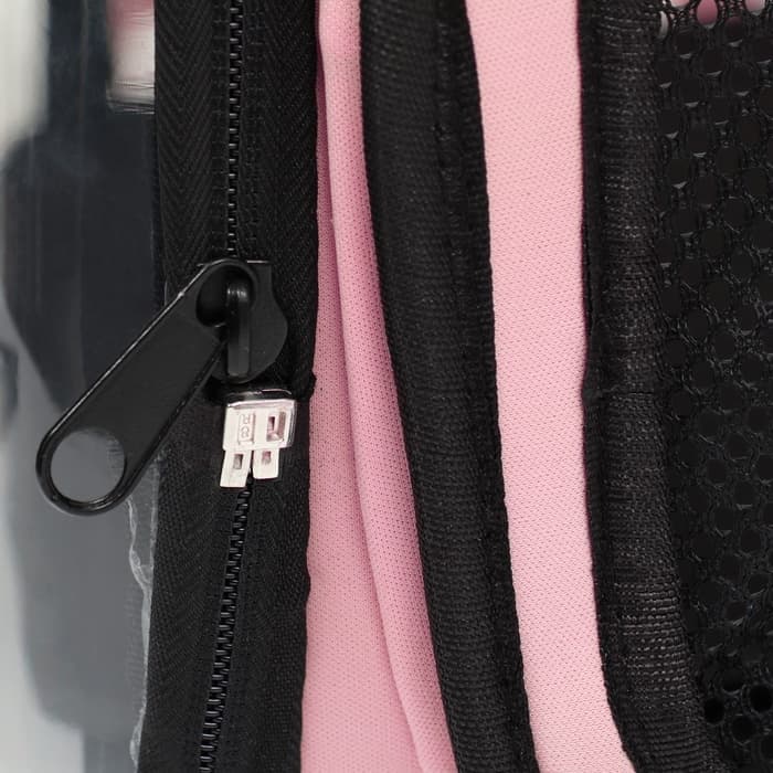 Переноска для животных, 42×32×28 с, прозрачная, розовая