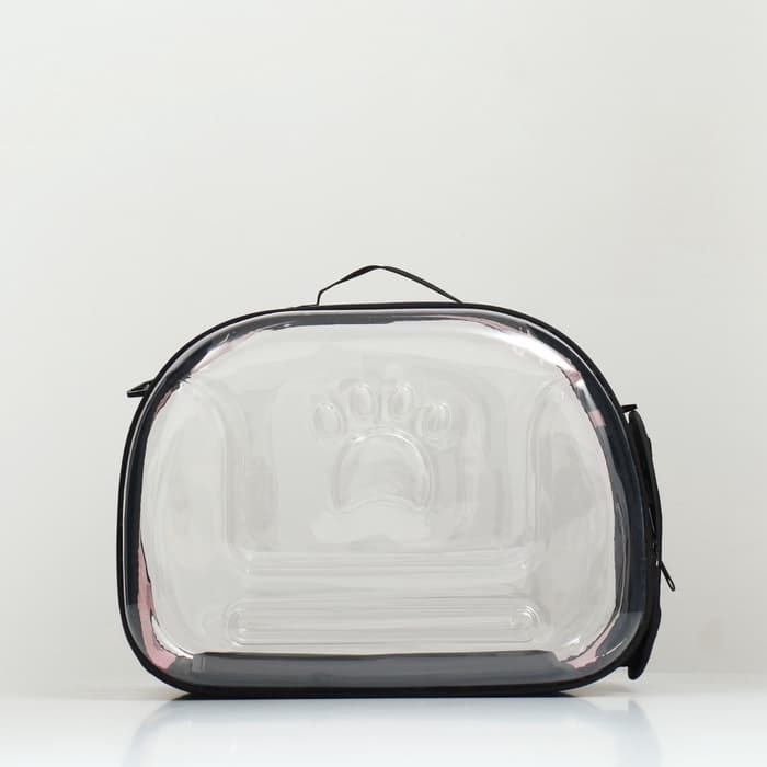 Переноска для животных, 42×32×28 с, прозрачная, розовая