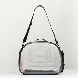 Переноска для животных, 42×32×28 с, прозрачная, розовая