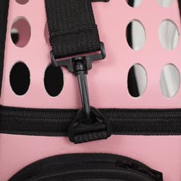 Переноска для животных, 42×32×28 с, прозрачная, розовая