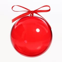 Ёлочный шар, заготовка для творчества, диаметр 9 см, цвет красный