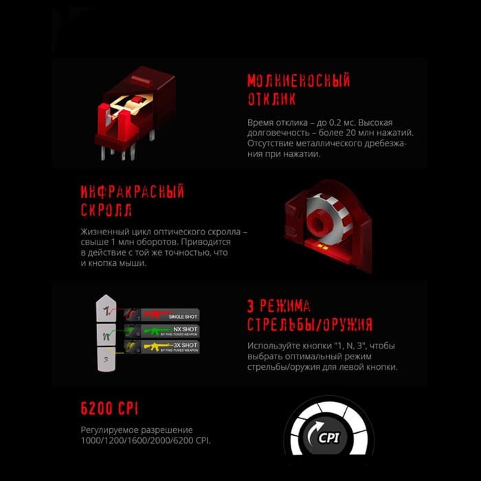 Мышь A4Tech Bloody A70, USB, оптическая, проводная, 6200 dpi, чёрная