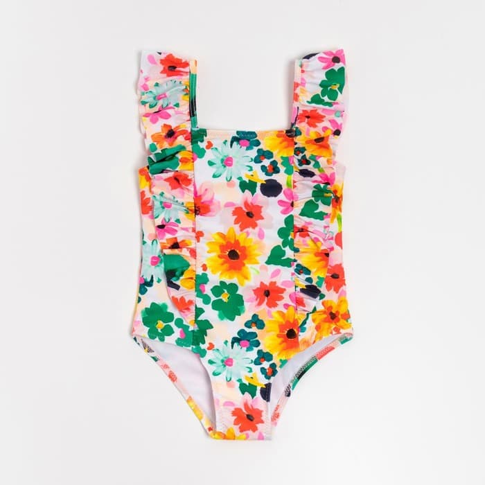 Купальник для девочки слитный MINAKU «Цветы», рост 122-128 см