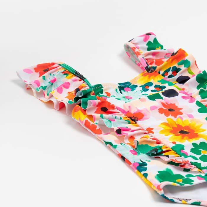 Купальник для девочки слитный MINAKU «Цветы», рост 122-128 см