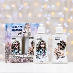 Подарочный набор косметики DreamNature: шампунь для ослабленных и поврежденных волос,250 мл + гель для душа, 250 мл