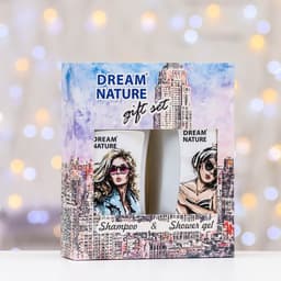 Подарочный набор косметики DreamNature: шампунь для ослабленных и поврежденных волос,250 мл + гель для душа, 250 мл