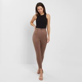 Легинсы классические женские MINAKU: Casual Collection, кофе, размер 40