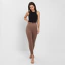 Легинсы классические женские MINAKU: Casual Collection, кофе, размер 40