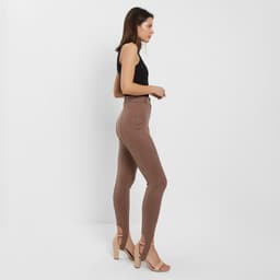 Легинсы классические женские MINAKU: Casual Collection, кофе, размер 40