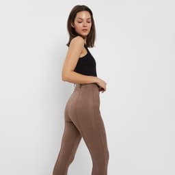 Легинсы классические женские MINAKU: Casual Collection, кофе, размер 42