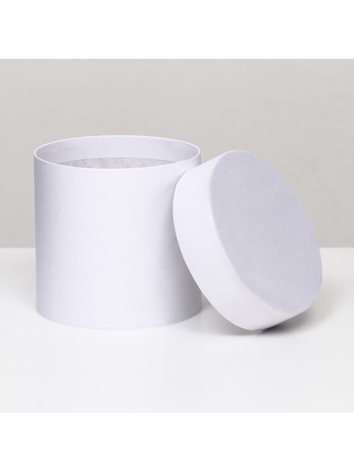 Коробка подарочная круглая, шляпная, белая, 10×10 см