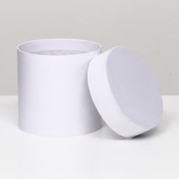 Коробка подарочная круглая, шляпная, белая, 10×10 см