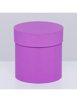 Коробка подарочная круглая, шляпная, сирень, МИКС, 13×13 см