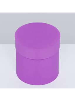 Коробка подарочная круглая, шляпная, сирень, МИКС, 13×13 см