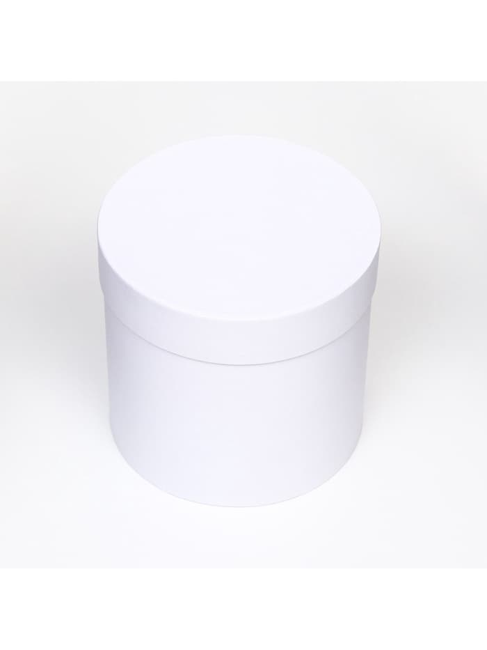 Коробка подарочная круглая, шляпная, белая, 13×13 см