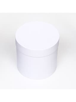 Коробка подарочная круглая, шляпная, белая, 13×13 см