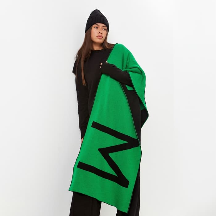 Шарф женский двусторонний MIST, зелёный, размер 47×226 см