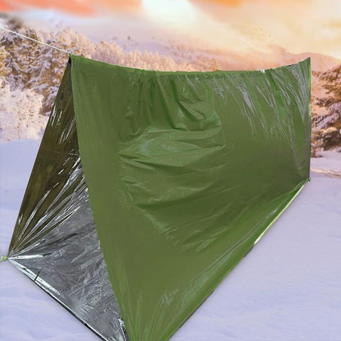Термоодеяло универсальное Adventure, 240×150 см, трансформируемое в палатку и спальный мешок, зелёное