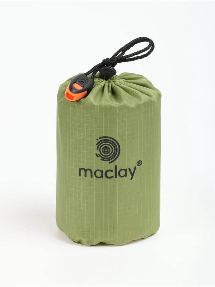 Термоодеяло универсальное maclay, 240×150 см, трансформируемое в палатку и спальный мешок, зелёное