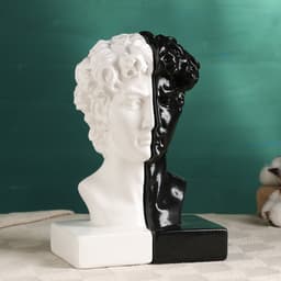 Держатель - подставка для книг «Бюст Давида», набор 2 шт., 25 см, чёрно-белый