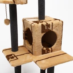 Комплекс для кошек с когтеточкой «Лестница», 56×52×140 см, ковролин, микс цветов