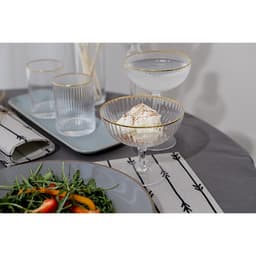 Креманка Magistro «Орион», 350 мл, 11.1×12.5 см, с золотой отводкой, стекло, прозрачная