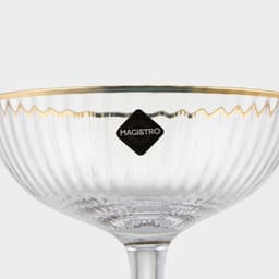 Креманка Magistro «Орион», 350 мл, 11.1×12.5 см, с золотой отводкой, стекло, прозрачная