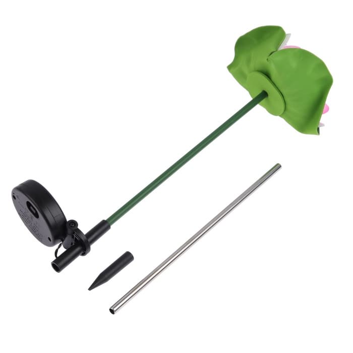 Садовый светильник «Лотос», уличный, на солнечной батарее, 70 см, 1 LED, свечение белое