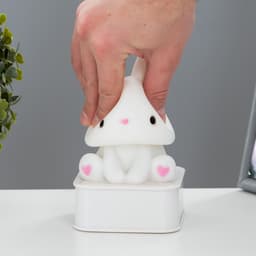 Фигурка светящаяся RISALUX «Зайчик», LED-ночник, от USB или батареек 4×АА, белый, 9×9×19 см