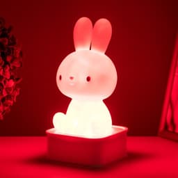 Фигурка светящаяся RISALUX «Зайчик», LED-ночник, от USB или батареек 4×АА, белый, 9×9×19 см