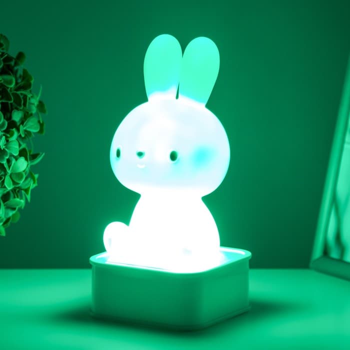 Фигурка светящаяся RISALUX «Зайчик», LED-ночник, от USB или батареек 4×АА, белый, 9×9×19 см