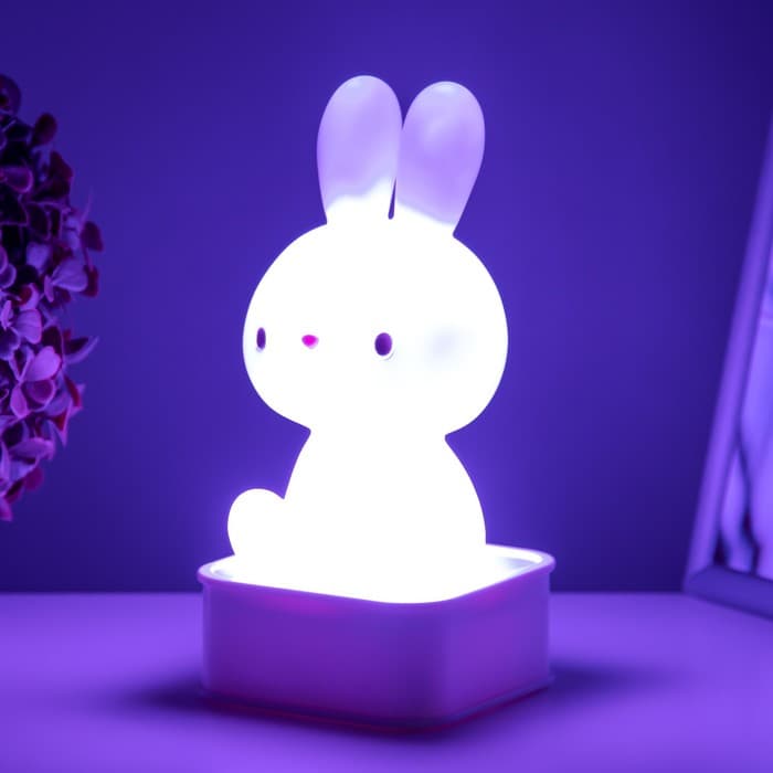 Фигурка светящаяся RISALUX «Зайчик», LED-ночник, от USB или батареек 4×АА, белый, 9×9×19 см