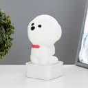 Фигурка световая RISALUX «Собачка», LED-ночник, от USB и батареек 4×АА, белый, 11.5×11×19 см