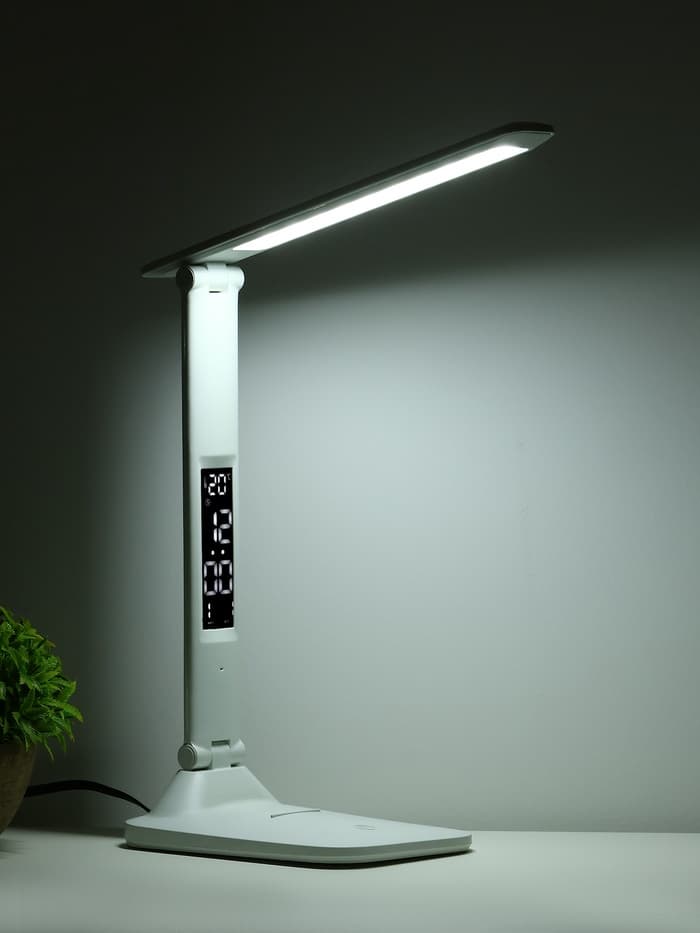 Часы - лампа электронные настольные для дома, календарь, термометр, USB, 12×17×34 см