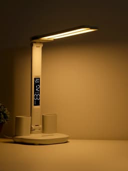 Часы - лампа электронные: календарь, термометр, LED, 3 режима, USB, 32×12×17 см