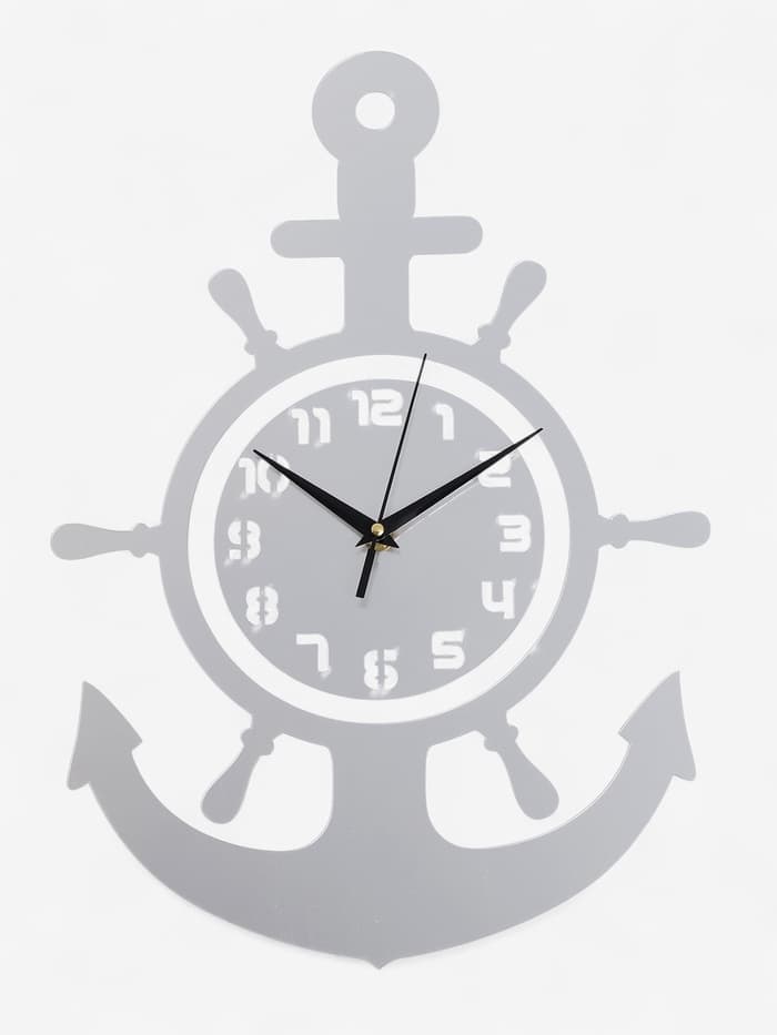 Часы настенные интерьерные «Якорь», 3D, наклейка, 45×31 см