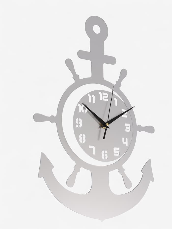 Часы настенные интерьерные «Якорь», 3D, наклейка, 45×31 см