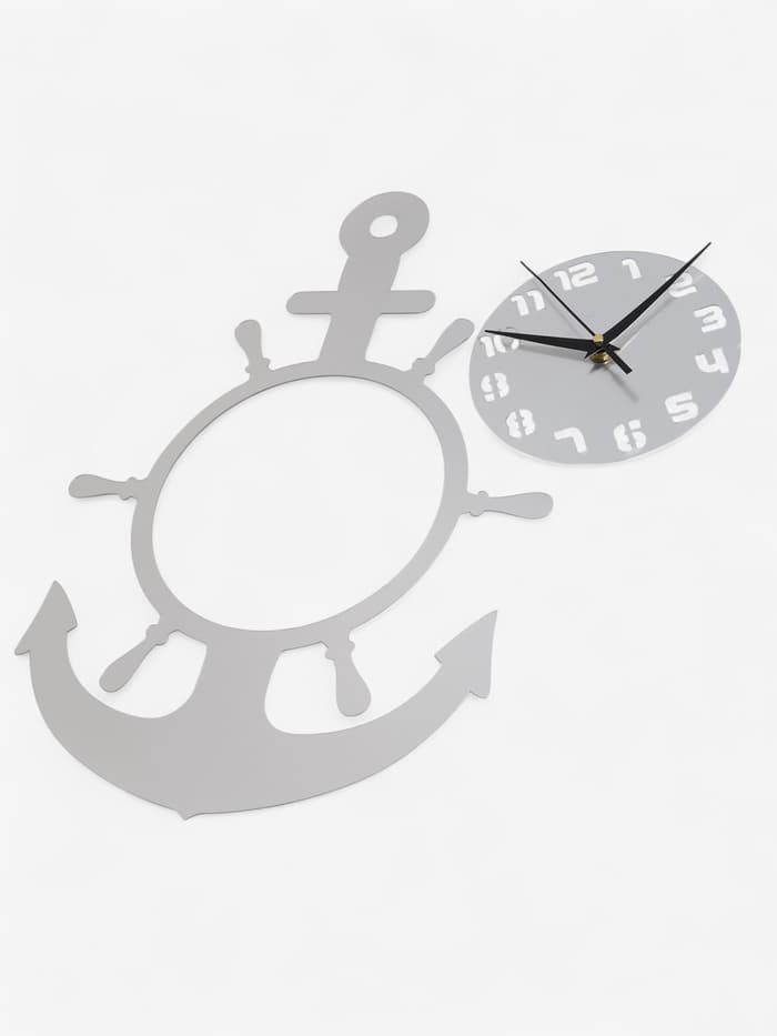 Часы настенные интерьерные «Якорь», 3D, наклейка, 45×31 см