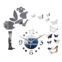 Часы настенные интерьерные «Фея с бабочками», детские, 3D, наклейка, 60×60 см, акрил