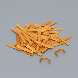 Клип лента в нарезке, золотая, для фиксация упакованной продукции, 5 см