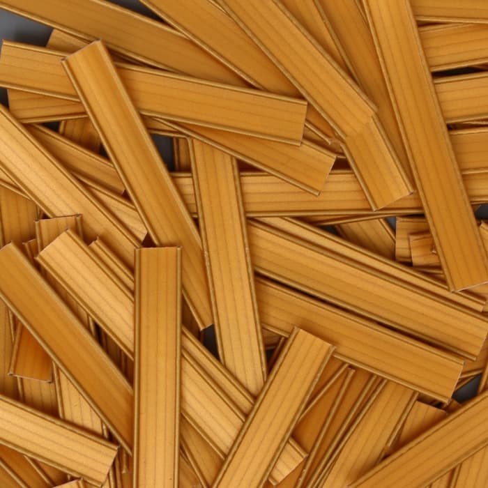 Клип лента в нарезке, золотая, для фиксация упакованной продукции, 5 см