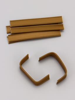 Клип лента в нарезке, золотая, для фиксация упакованной продукции, 5 см