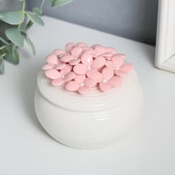 Шкатулка для украшений «Незабудки», керамика, 9×9×7.5 см, МИКС