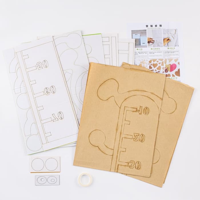 Ростомер детский TAKE IT EASY «Гусеница», наклейка интерьерная, декор на стену, панно, 220×36 см